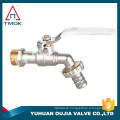 TMOK/OEM yuhuan manufacture BSP thread heavy Aluminum handle three way 1/2 inch brass bibcock